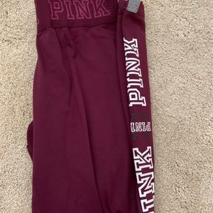 Burgundy PINK Sports Leggings